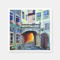 Dreamscape Luxembourg bohemian city Napkins