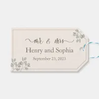 Watercolor Floral Eucalyptus Green Leaves Wedding Gift Tags