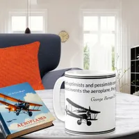 Plane Parachute George Bernard Shaw Quote Coffee Mug