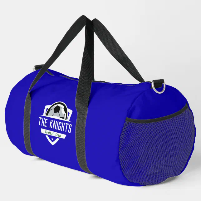 Football Sport Royal Blue Duffle Bag