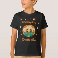 Cute Happy Birthday Boy Alpacas in Teal Serapes T-Shirt