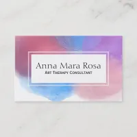 *~* Abstract Artistic Therapy Feminine Watercolor Business Card