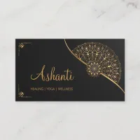 Black Gold Mandala Elegant Modern  Business Card