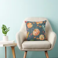 Autumn Pumpkins Throw Pillow