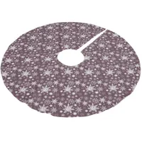 Monochrome White Snowflakes Christmas Tree Skirt