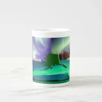 Northern Lights of Alaska Collage Bone China Mug