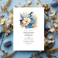 Beach Tones Floral Summer Wedding Invitation