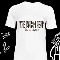 Teacher Thank You Gift Modern Leopard T-Shirt