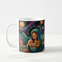 Whimsical Snowman Christmas Artwork Coffee Mug