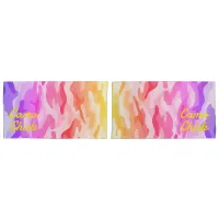 Girly Camouflage Pastels Monogram in Yellow | Pillow Case