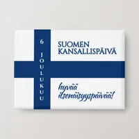 Suomen Kansallispäivä Finnish National Day Flag Button