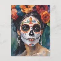 Day of the Dead Woman Postcard