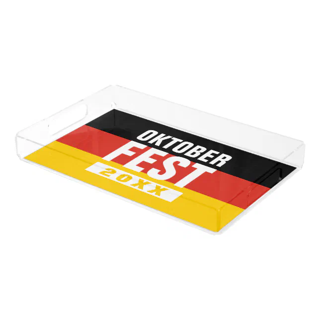 Oktoberfest Octoberfest German Flag Acrylic Tray