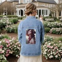 Floral Fantasy Art Woman with Flowers 01 Denim Jacket