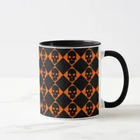 Halloween Black Skull Mug