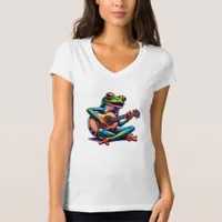 Cute Frog Playing a Guitar T-Shirt