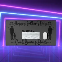 Cool Bonus Dad Happy Father's Day | Desk Mat