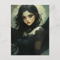 Beautiful Dark Angel Fantasy Postcard