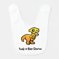 Peek-a-Boo-Saurus Dino Fun Baby Bib