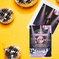 Customizable Disco Wedding RSVP Card