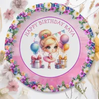 Ballet Themed Girl's Birthday Party Paper Plates