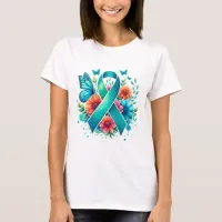 Myasthenia Gravis Teal Awareness Ribbon T-Shirt