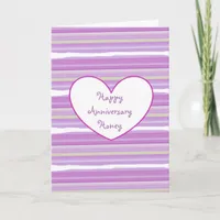 Happy Anniversary Pretty Purple Watercolor Card