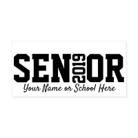 Personalized Senior Block Letter Class of 2019 Self-inking Stamp