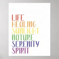 Life Healing Sunlight Nature Serenity Spirit Poster