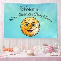 Over the Moon Baby Shower Celebration Banner