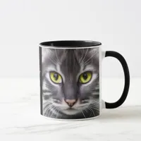 Wonderful cat in portrait - personalizable  mug