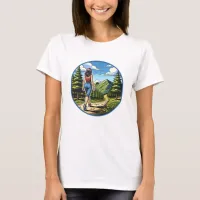 Woman Hiking a Nature Trial T-Shirt