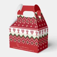 Ugly Sweater Knitted Hygge Angels Hearts Christmas Favor Boxes