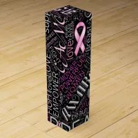 Breast Cancer Awareness Word Cloud ID261 Wine Gift Box