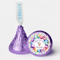 Cute Colorful Watercolor Bunny and Polka Dots Hershey®'s Kisses®