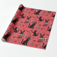 Funny Black Cats Christmas Wrapping Paper