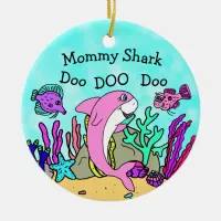 Mommy Shark Family Christmas Ornament