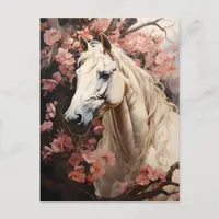 Horse in Flowers Postcard