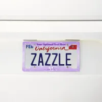 Custom Text Violet Purple Ombre Glitter Monogram License Plate Frame