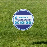 18” x 18” Round Pressure Washing Yard Sign