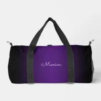 Black Edge Royal Purple Ombre Duffle Bag