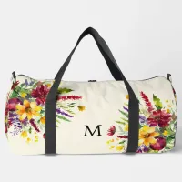 Pretty Wildflower Elegant Floral Nature Flowers Duffle Bag