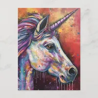 Colorful Unicorn Postcard