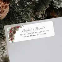 Evergreen Pine Christmas Wedding Return Address Label