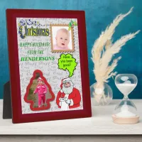 Christmas Santa & Tree Add Photos Plaque