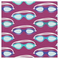 Swim Goggles Colorful Swimming Pattern Fabric