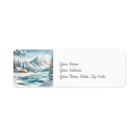 Winter Lake Return Address Label