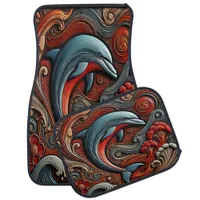 Vibrant Dolphin Wall Décor Car Floor Mat