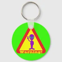 Alien Warning Keychain