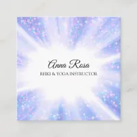 *~* Reiki Energy Healing Rays Light Worker Square Business Card